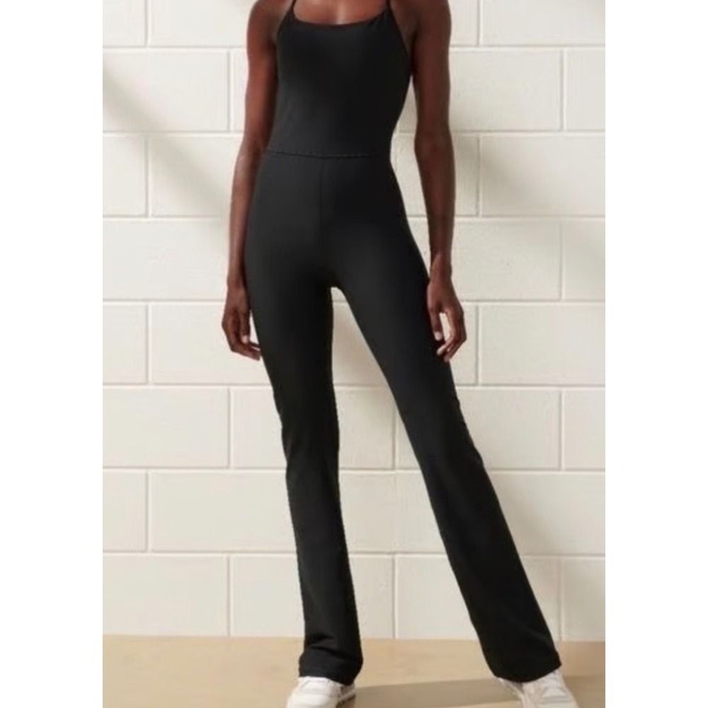YPB sculptLUX Flare Onesie Active Jumpsuit Onyx Black Small